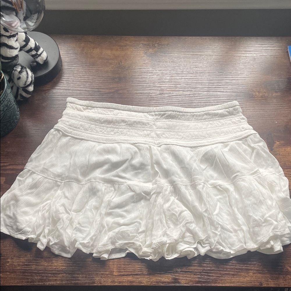 Garage Cream Ruffled Skirt